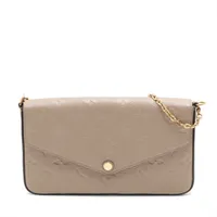 ヴィトン モノグラムアンプラント ポシェットフェリシー M68697 ベージュ RFID反応あり