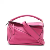 ロエベ パズル ミディアム レザー 2WAYショルダーバッグ ピンク