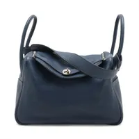 エルメス リンディ34 トリヨンクレマンス ブルーマルテ シルバー金具 □N:2010年