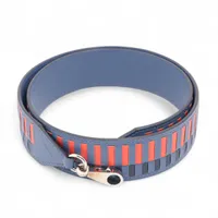 エルメス バンドリエール トレサージュ ドゥ キュイール C:2018年 ショルダーストラップ ヴォーエプソン ブルー×オレンジ