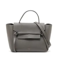 セリーヌ ベルトバッグ ミニ レザー 2WAYハンドバッグ グレー