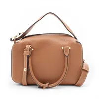 デルボー クールボックス ナノ レザー 2WAYハンドバッグ ブラウン