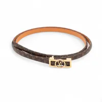 ヴィトン M0387X サンチュール ドーフィーヌ ミニ BC2231 ベルト 75 PVC×レザー ブラウン