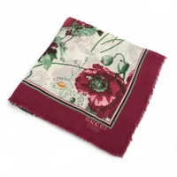 グッチ ストール ウール ボルドー