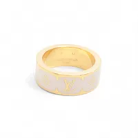 ヴィトン M1565M リング ナノグラム エナメル AK0275 リング M GP×エナメル ブロン