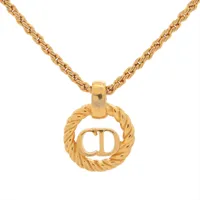 クリスチャンディオール CDロゴ ネックレス GP ゴールド