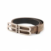 バレンシアガ 703098 BB ベルト 85 レザー ベージュ