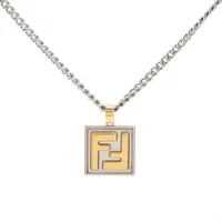 フェンディ FFロゴ ネックレス GP ゴールド×シルバー