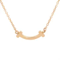 ティファニー Tスマイル ミニ ネックレス 750(PG) 2.2g