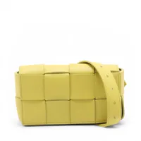 ボッテガヴェネタ マキシイントレチャート カセット ベルトバッグ レザー ウエストポーチ グリーン