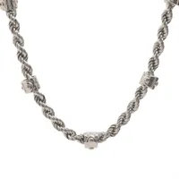 ヴィトン M01748 ネックレス LVロープ LE4263 ネックレス メタル シルバー