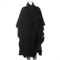 ワイズ 21AW ウール ポンチョ 1 レディース ブラック  YX-C01-102 ほつれ有 シワ有