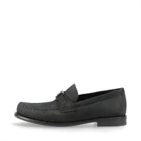 ヴィトン メジャーライン 23年 ヌバックレザー ローファー 6 ユニセックス ダークグレー FA0243 LVロゴ