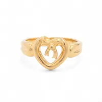 ティファニー ハートリボン リング 750(YG) 4.9g