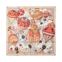 ヴィトン M96873 カレ90 フロム ザ クラウド MR0226 スカーフ シルク デュンヌ