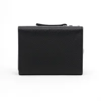 メゾンマルジェラ 4ステッチ レザー コンパクトウォレット ブラック SA2UI0018