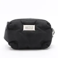 メゾンマルジェラ 5AC キャンバスxレザー ボディバッグ ブラック