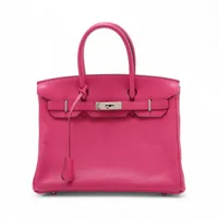 エルメス バーキン30 ルトゥルネ シェーブル コロマンデル ローズショッキング シルバー金具 □O:2011年