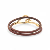 エルメス ジャンボ ブレスレット GP×革 ゴールド×ゴールド