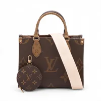 ヴィトン モノグラム ジャイアント リバース オンザゴー PM M46373 ブラウン RFID反応あり