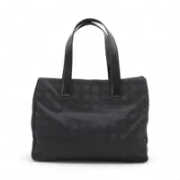 シャネル ニュートラベルライン ナイロンxレザー トートバッグ ブラック ゴールド金具