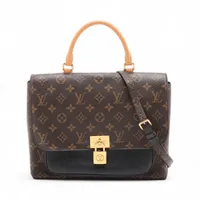 ヴィトン モノグラムxレザー マリニャン M44259 ブラウンxブラック RFID反応あり