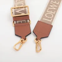 ロエベ ロゴ ショルダーストラップ キャンバス×レザー ベージュ