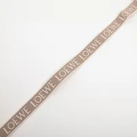 ロエベ ロゴ ショルダーストラップ キャンバス×レザー ベージュ