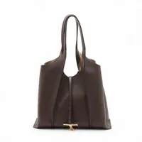 トッズ Tタイムレス レザー トートバッグ ブラウン