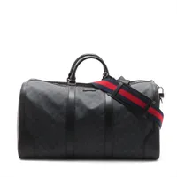 グッチ GGスプリーム PVCxレザー 2WAYボストンバッグ ブラック 478323