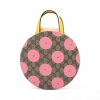 グッチ GGスプリーム チルドレンズ PVCxレザー ハンドバッグ マルチ