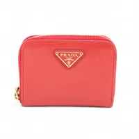 プラダ ヴィッテロムーブ トライアングル 1MM268 レザー コインケース レッド