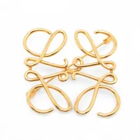 ロエベ アナグラム ブローチ GP ゴールド