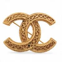 シャネル ココマーク 1108 ブローチ GP ゴールド