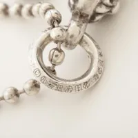 Chrome Hearts 1 ball Tiny CH Cross Necklace 925 11.8g Comes with