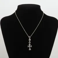 Chrome Hearts 1 ball Tiny CH Cross Necklace 925 11.8g Comes with