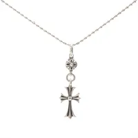 クロムハーツ 1ボール タイニーCHクロス ネックレス 925 11.8g ボールチェーン付