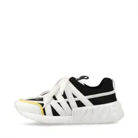 ロジェ ヴィヴィエ ヴィヴゴー レザー×ファブリック スニーカー 35.5 レディース ブラック×ホワイト ロゴ 厚底