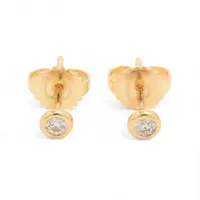 ティファニー バイザヤード ダイヤ ピアス 750(YG) 1.1g 直径約3.61mm