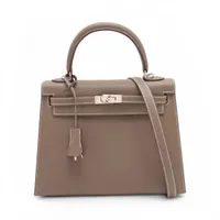 エルメス ケリー25 セリエ ヴォーエプソン エトゥープ シルバー金具 K:2025年