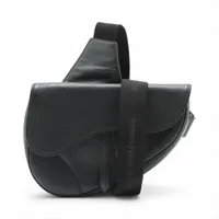 ディオール サドル レザー ボディバッグ ブラック