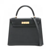 エルメス ケリー28 セリエ ヴォーエプソン ブラック ゴールド金具 X:2016年