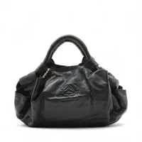 ロエベ ナッパアイレ レザー ハンドバッグ ブラック