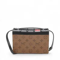 ヴィトン モノグラム リバース ブック ウォレット オン チェーン M81830 ブラウン RFID反応あり