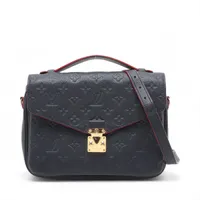 ヴィトン モノグラムアンプラント ポシェット メティス MM M44071 ネイビーxレッド