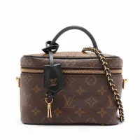 ヴィトン モノグラムリバース ヴァニティNV M45165 ブラウン RFID反応あり