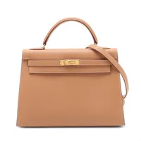 エルメス ケリー32 セリエ クシュベル ナチュラル ゴールド金具 ○Z