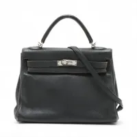 エルメス ケリー32 ルトゥルネ トゴ ブラック シルバー金具 □L:2008年