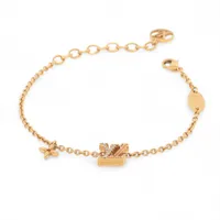 ヴィトン M00587 ブレスレット LVアイコニック TE1292 ブレスレット GP×ラインストーン ゴールド