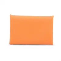 エルメス カルヴィ シェブルミゾル カードケース オレンジ シルバー金具 B:2023年